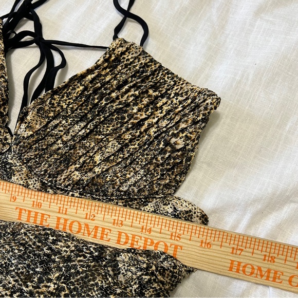 NWT Free People Snake Print Open Back Mini Dress M - Picture 7 of 11